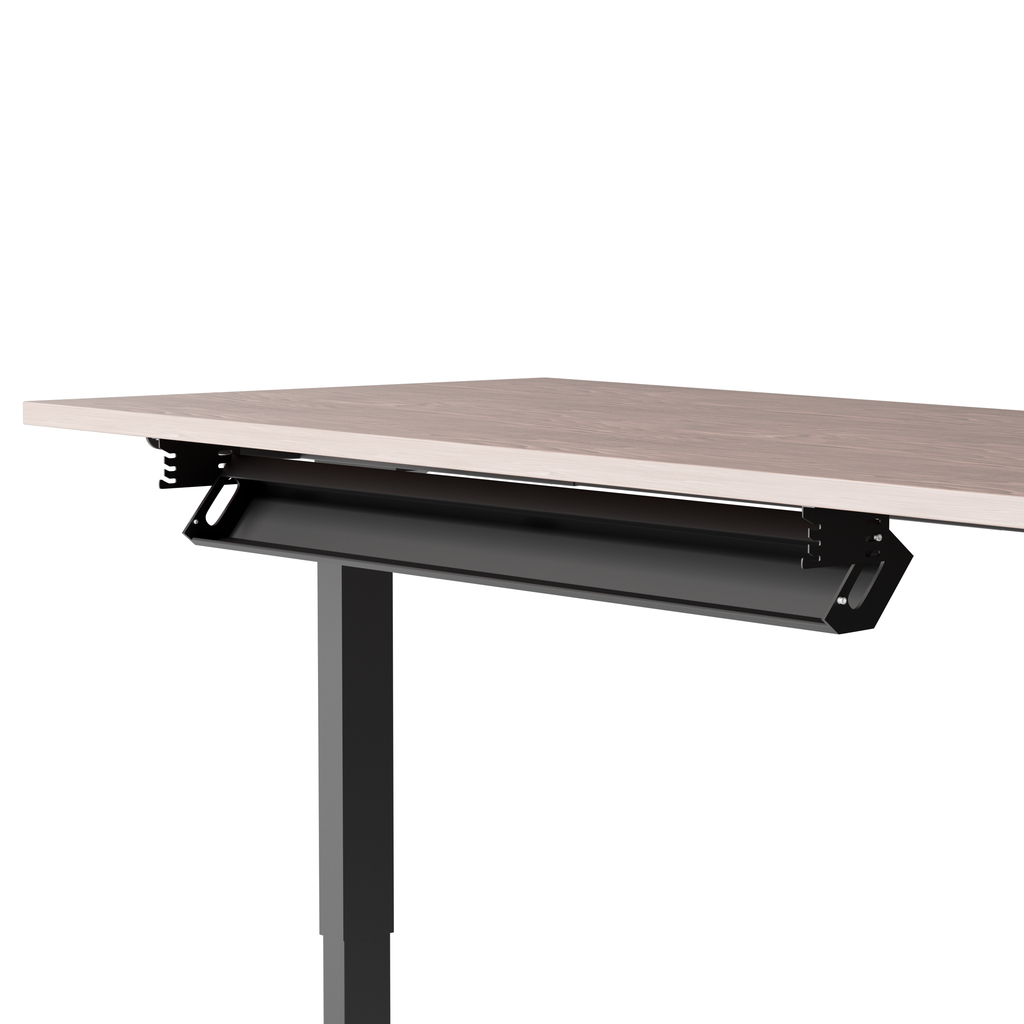 standable schreibtisch kabelwanne offen